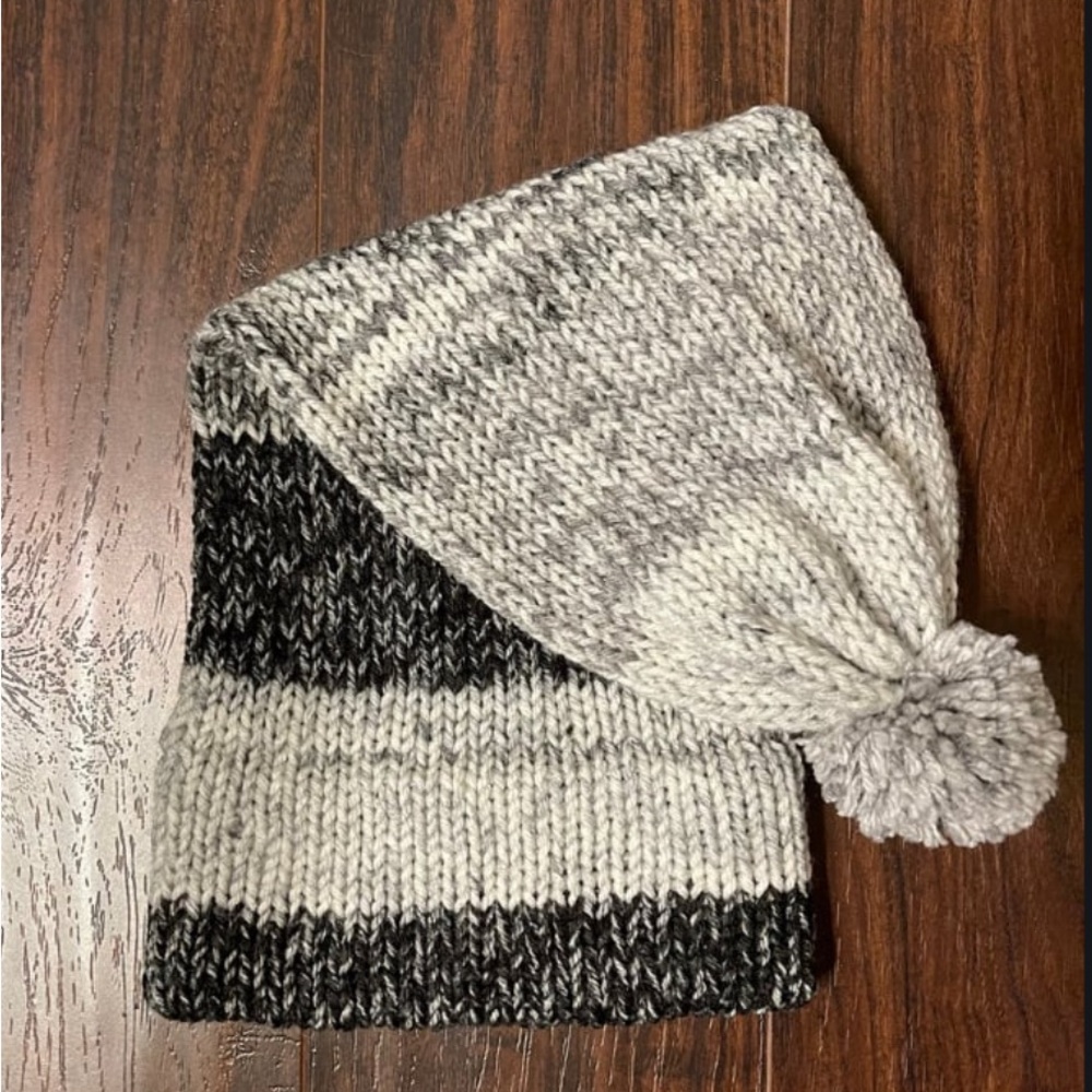 "Snowstorm Chic" Hand-Knit Stocking Cap - Picture 3 of 3